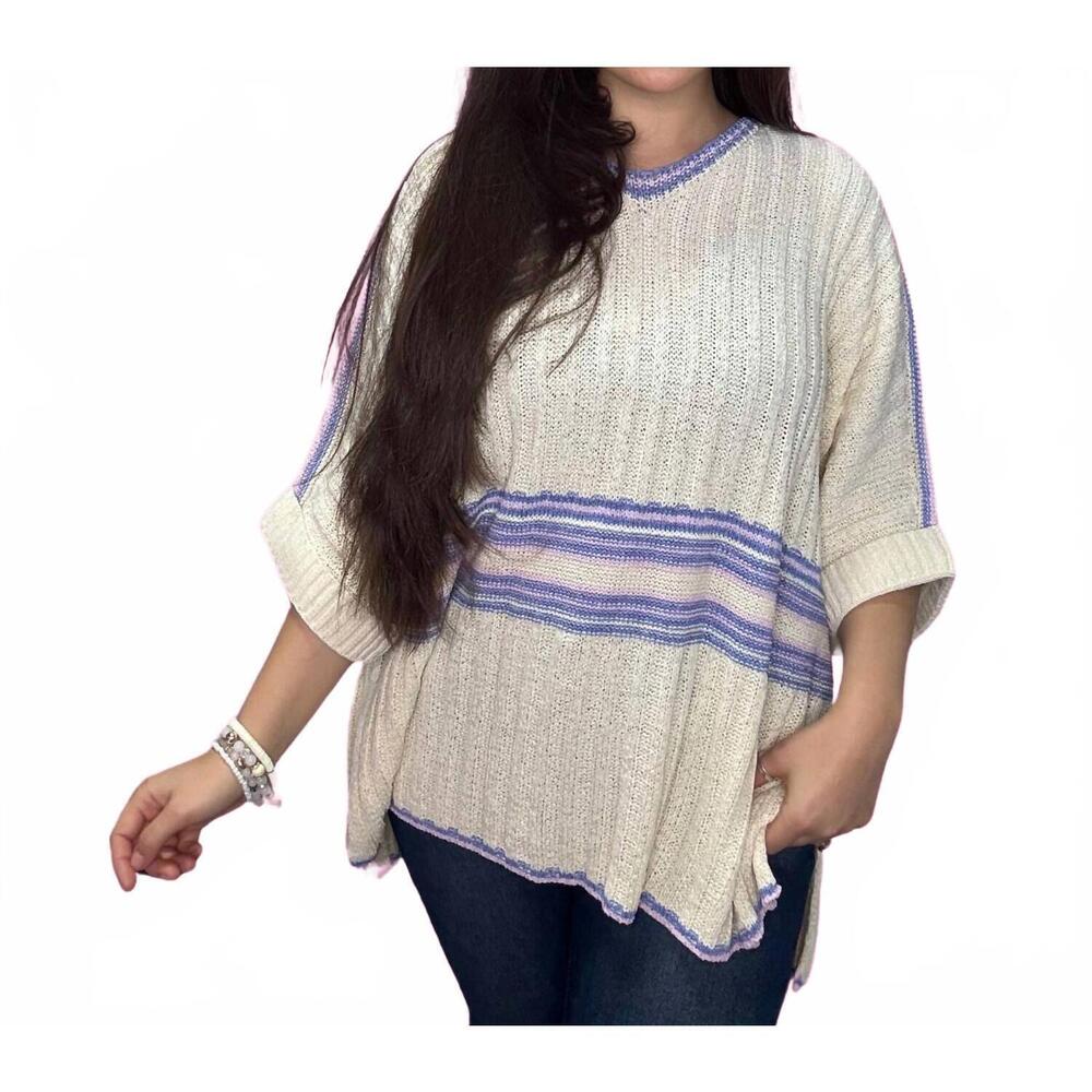 NEW LISTICLE let's play sweater in cream